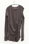 marc le bihan off shoulder skirt 2852 E23 MOKA